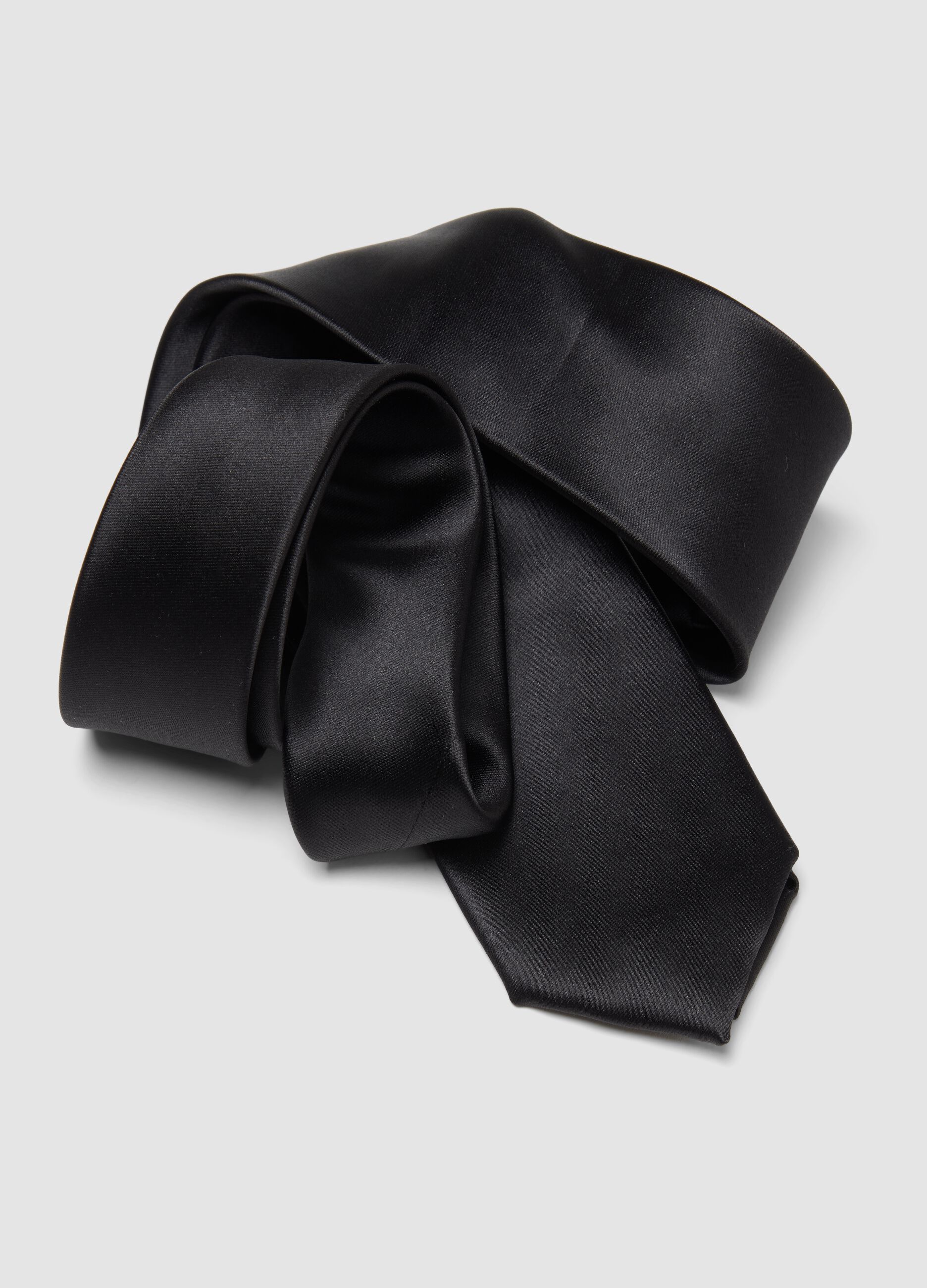 Cravatta nera pala 6 cm