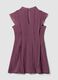 Purple relaxed-fit dress with short ruffle sleeves_1