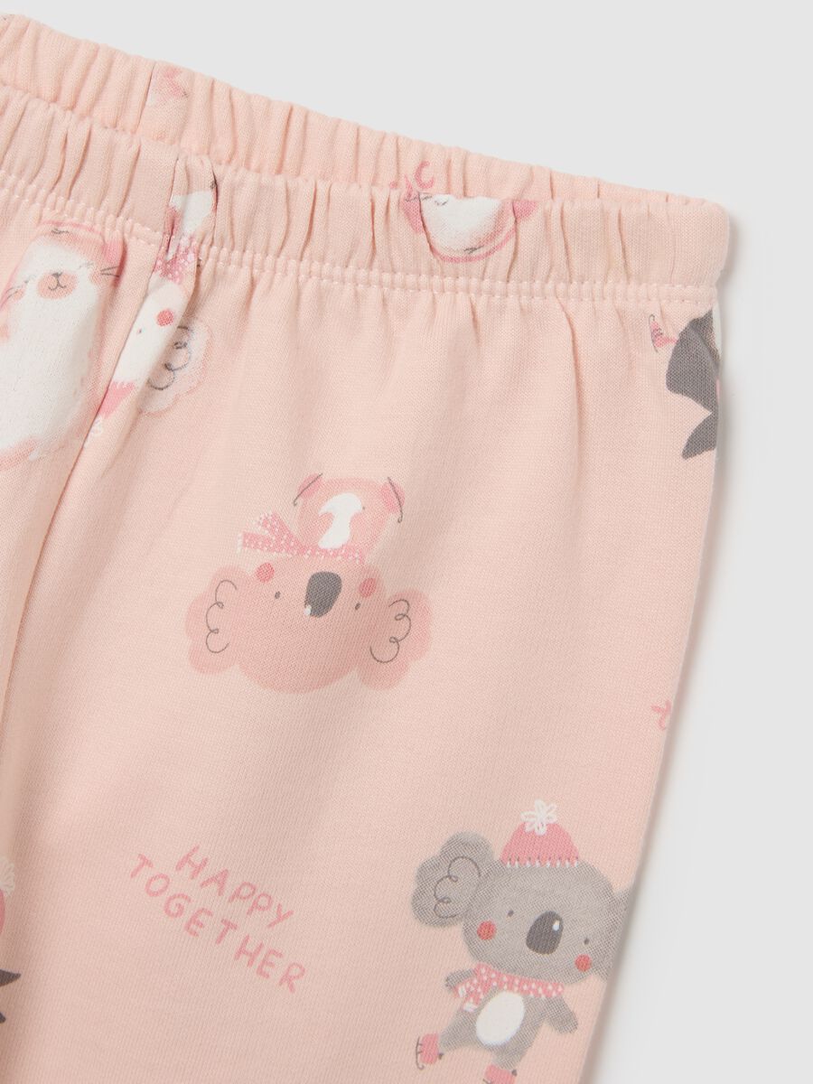 Girls' pink pure cotton pyjamas, regular fit_2