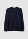 Regular fit blue crew neck pure cotton jumper_4