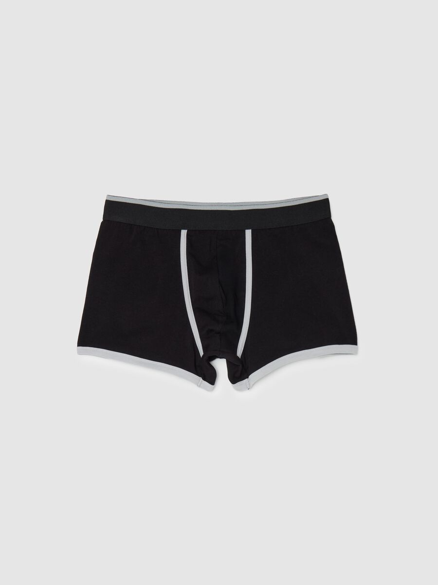 Stretch cotton boxer shorts with contrasting details._4