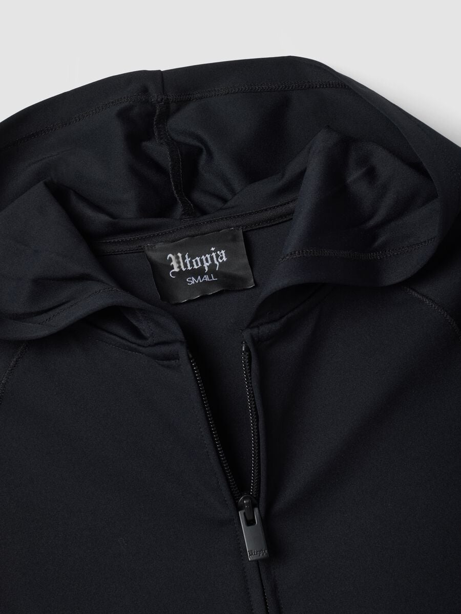 Full-Zip Yoga Hoodie Fitted Black_8