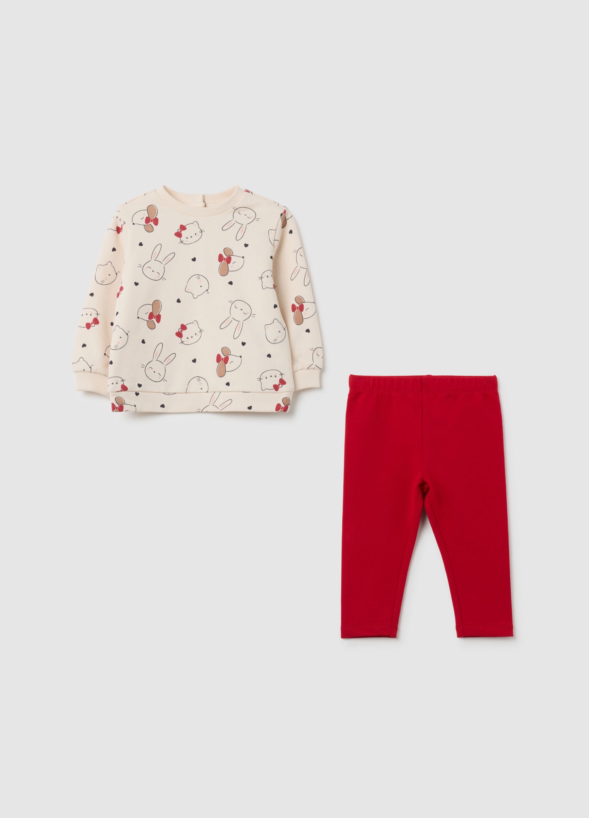 Completo da neonata in puro cotone multicolor regular fit