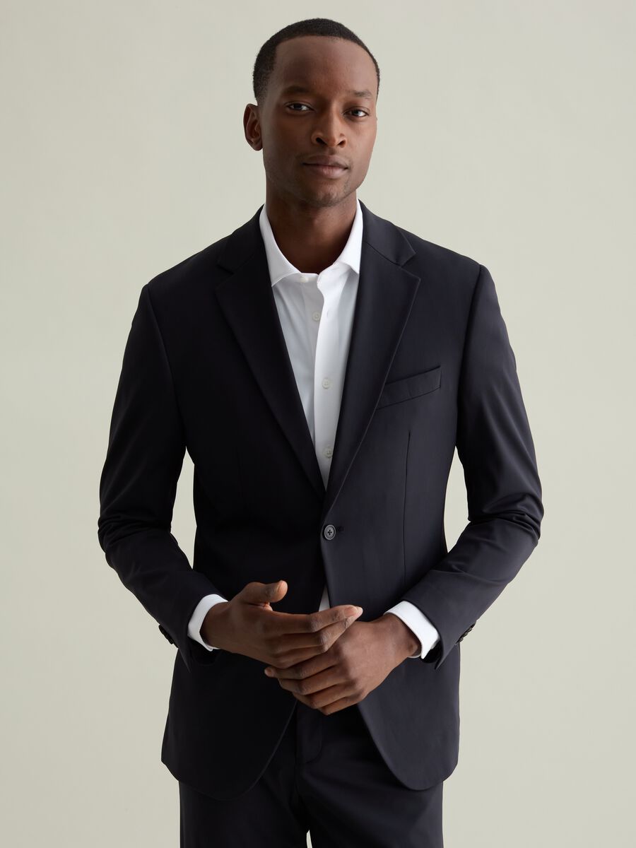 Blazer in tessuto tecnico _0