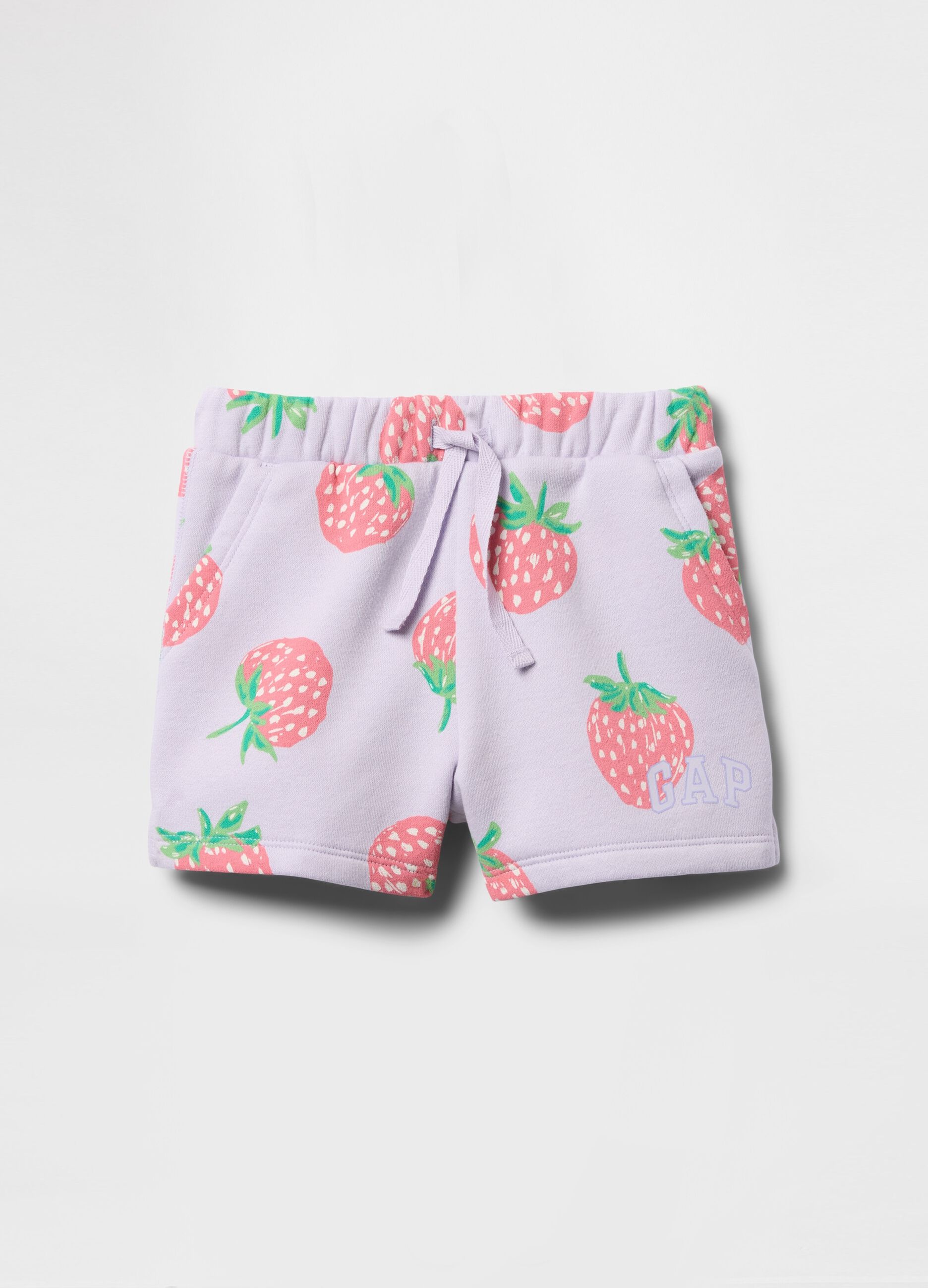 Purple Shorts with Strawberry Print GAP Kids