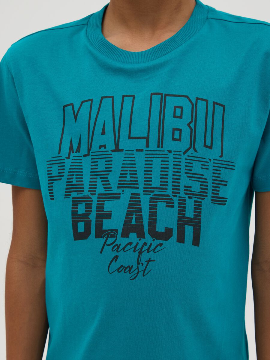 Children's jogging set in turquoise and black cotton_3