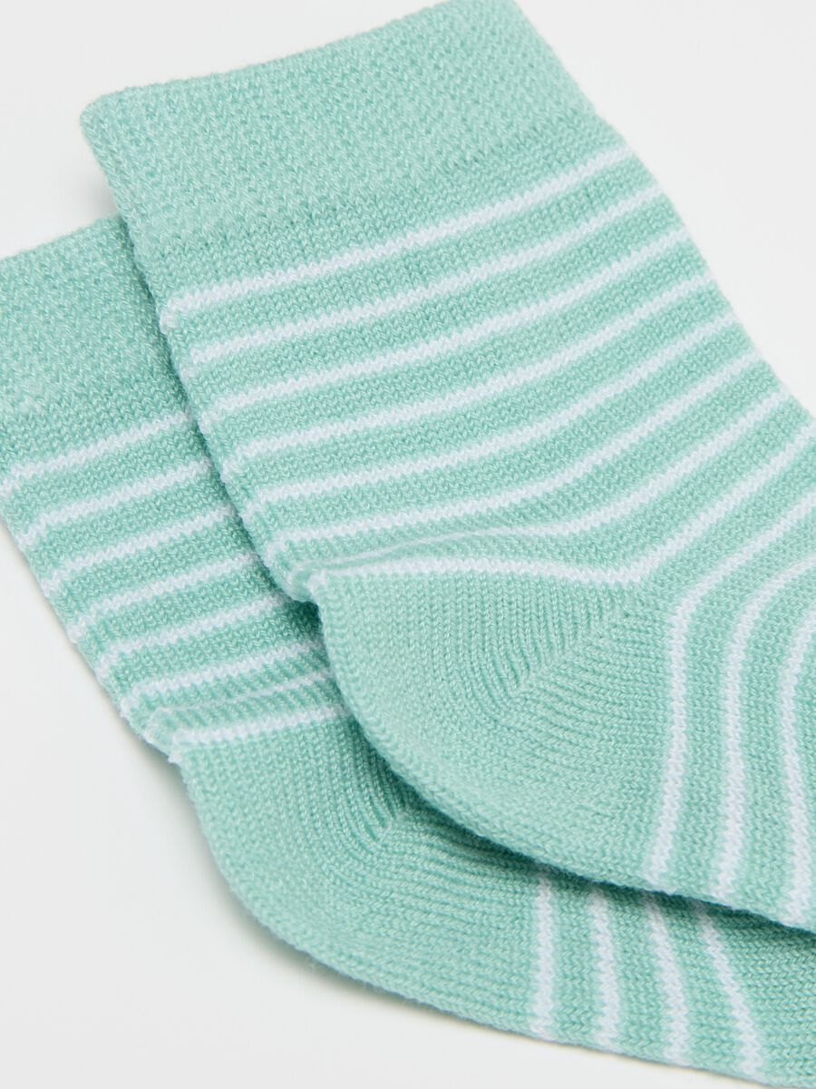 Two-pair pack short socks with tortoise and striped design_2