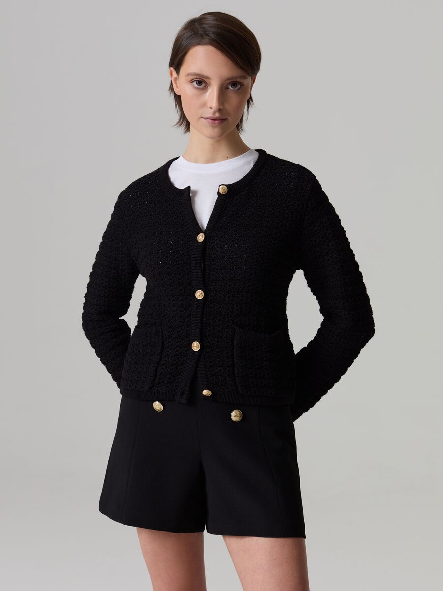 Cardigan jacket with buttons_0