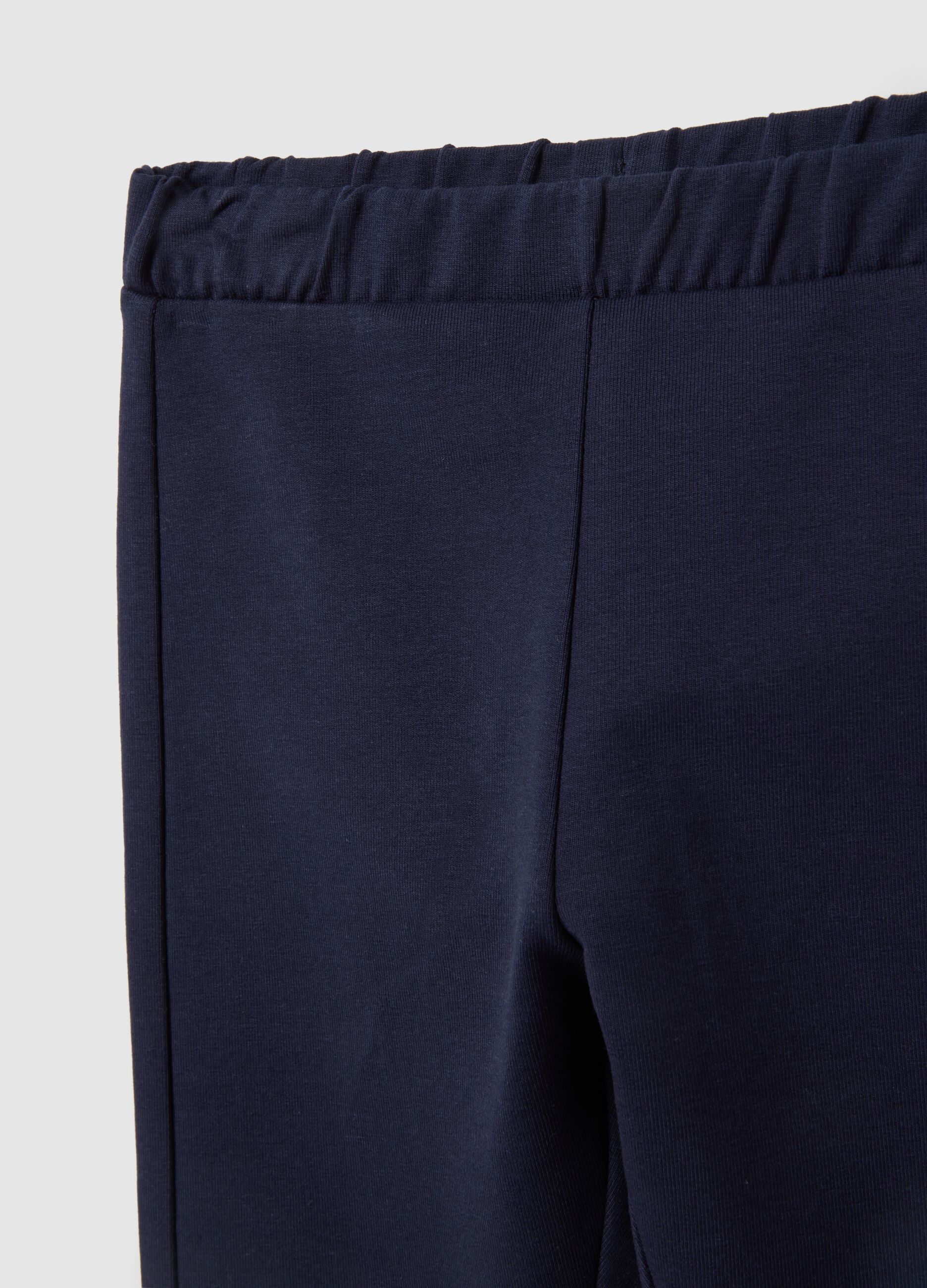 Pantaloni blu elasticizzati per bambina