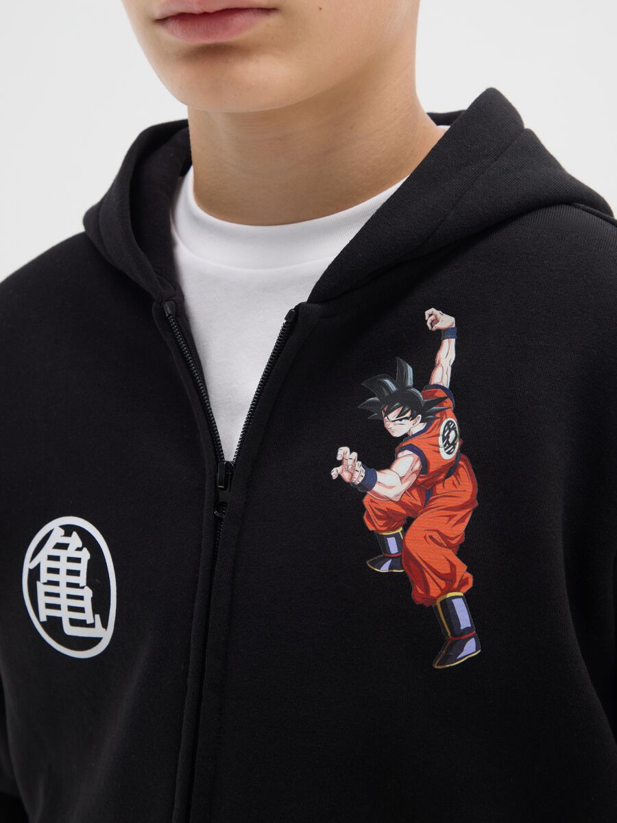 Children's black cotton blend sweatshirt, regular fit_2