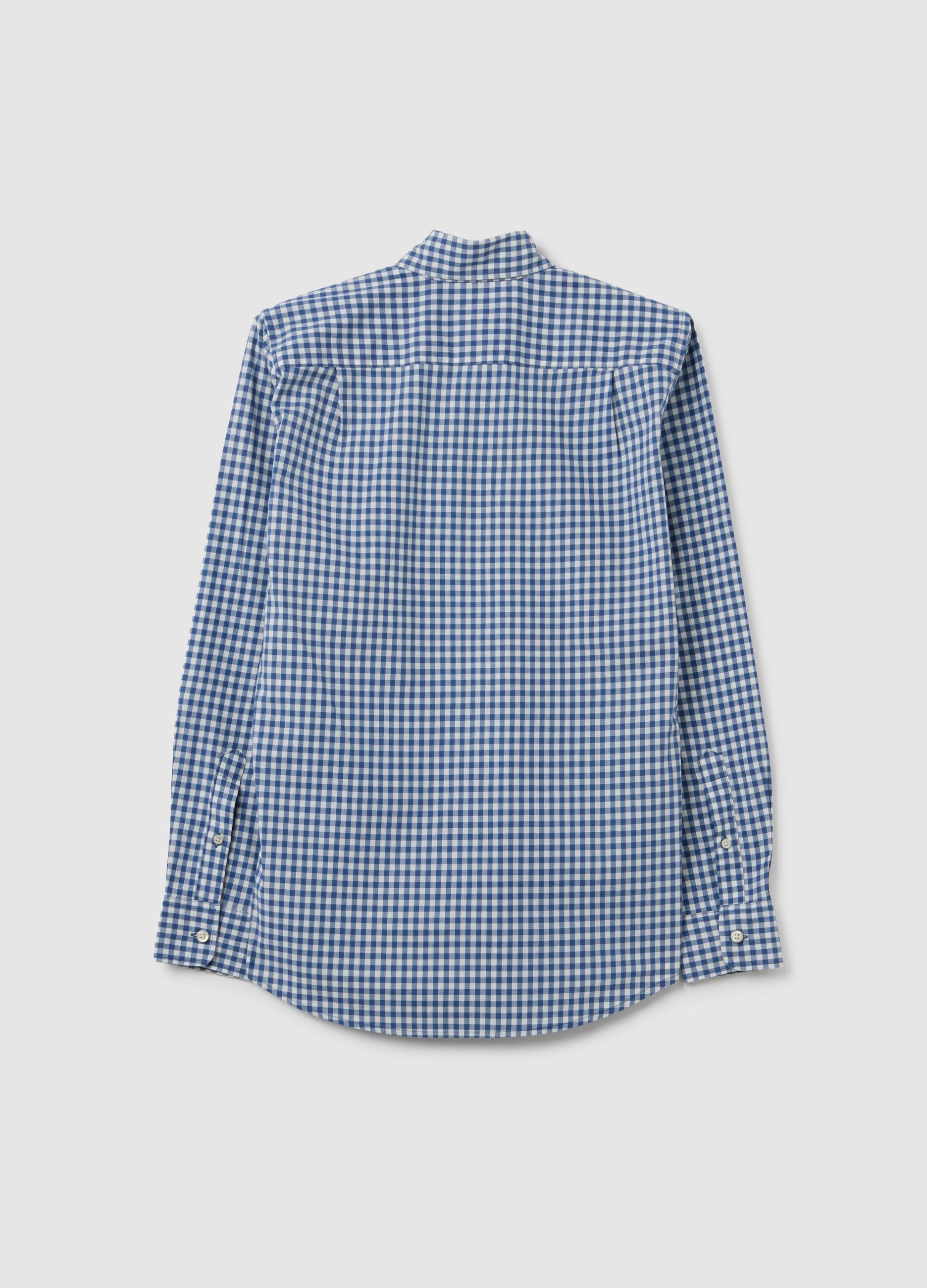 Slim-fit shirt in gingham poplin