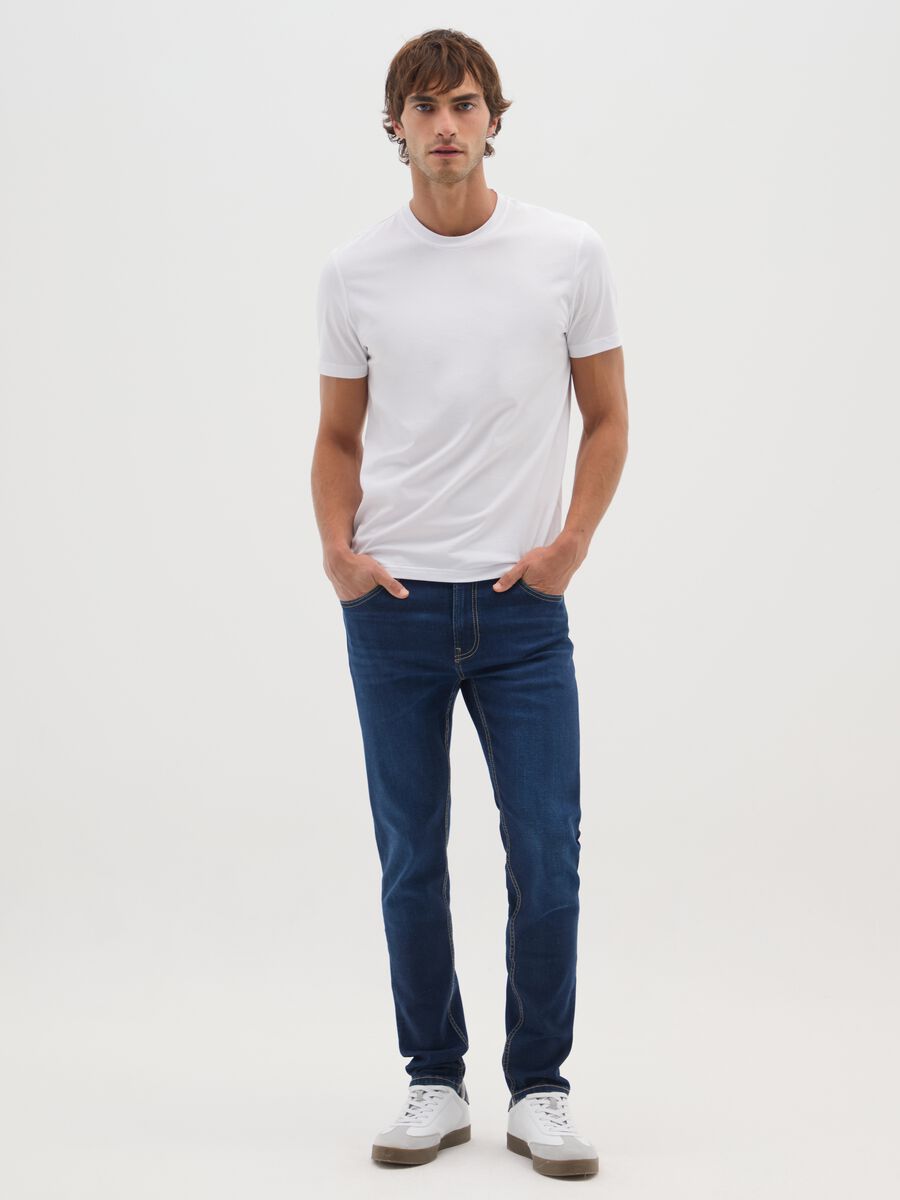 Blue Skinny Stretch Jeans_0