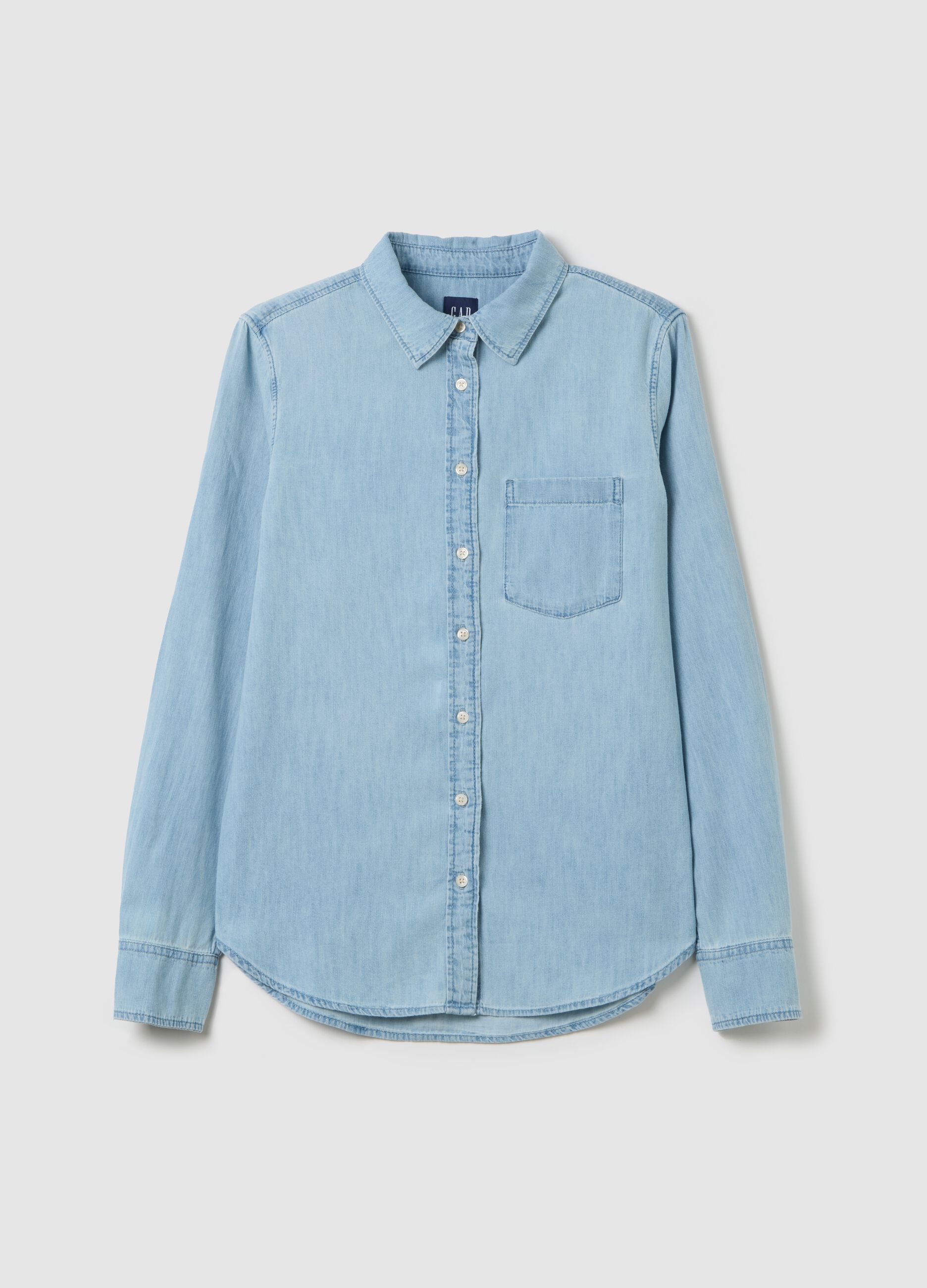 Denim shirt with pocket