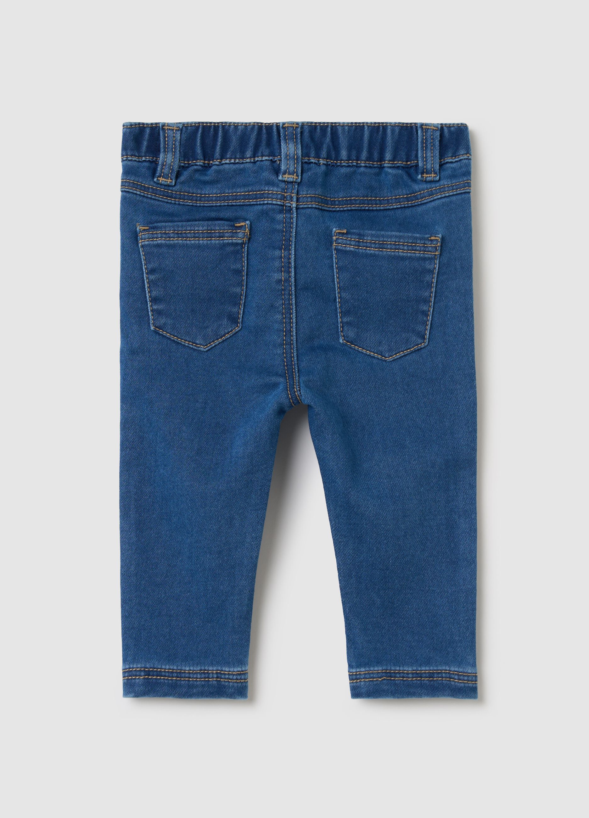 French Terry jeans with five pockets