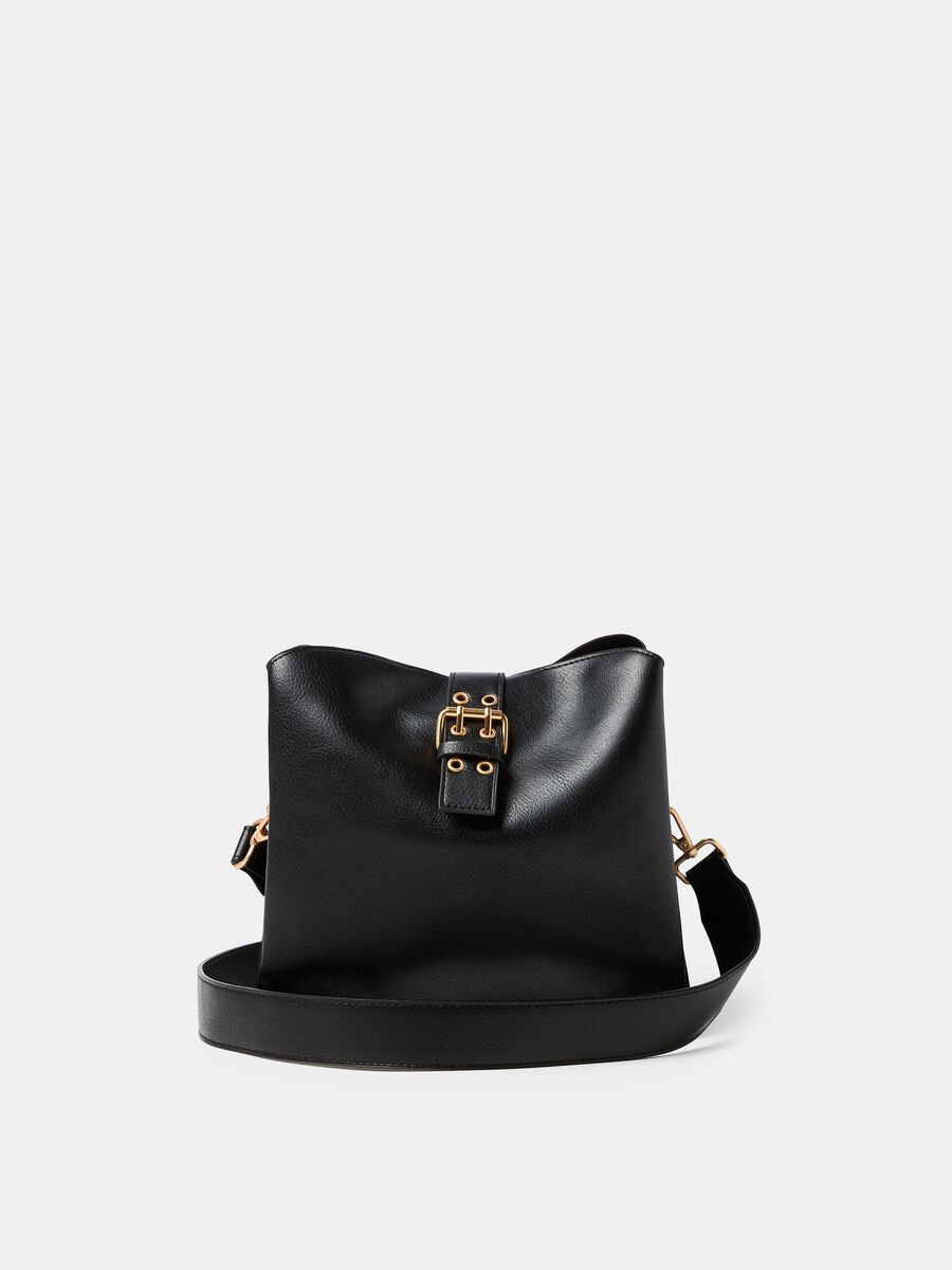 Borsa a secchiello con tasche esterne_0