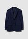 Slim fit blue stretch fabric blazer_4