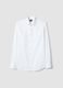 Slim fit white pure cotton shirt_0