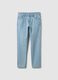 Slim fit blue cotton blend jeans_4