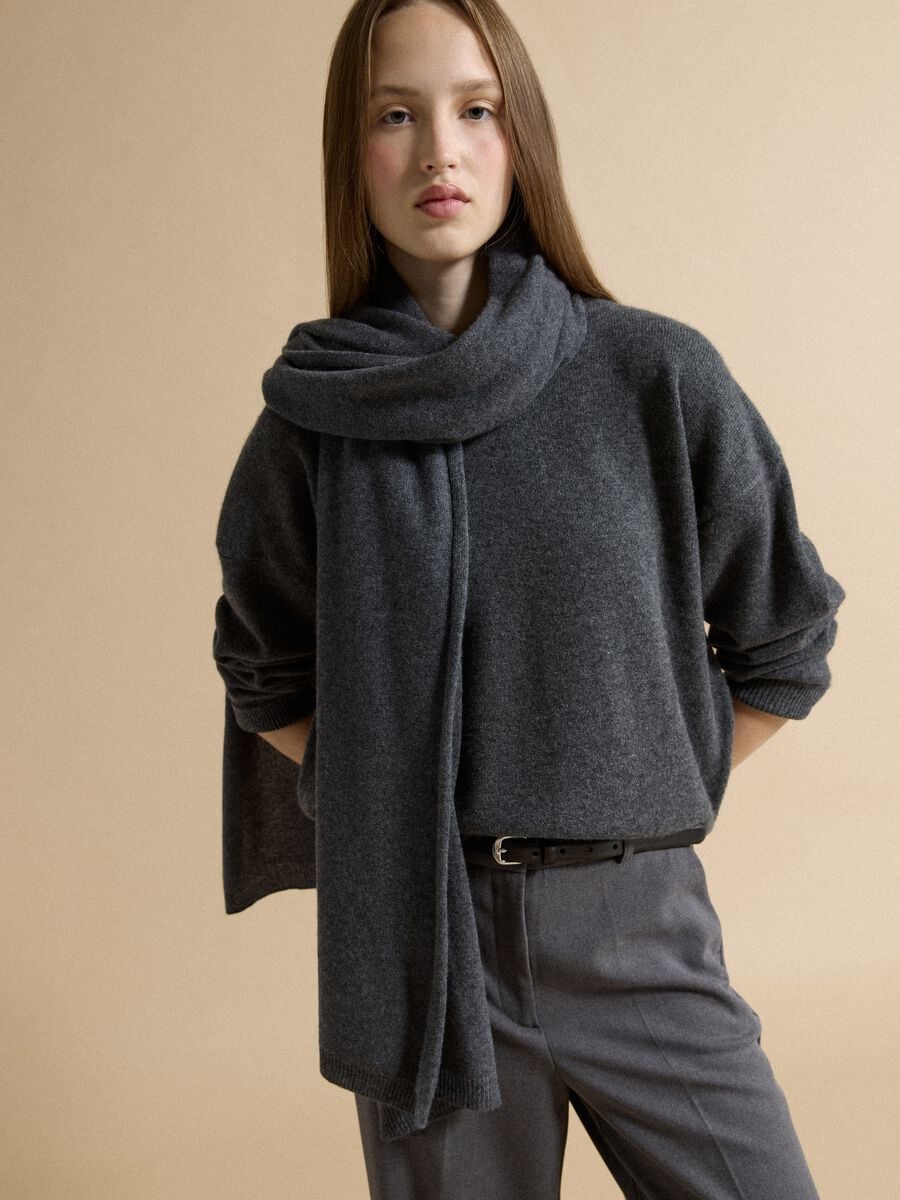 Grey pure cashmere oversized jumper_2