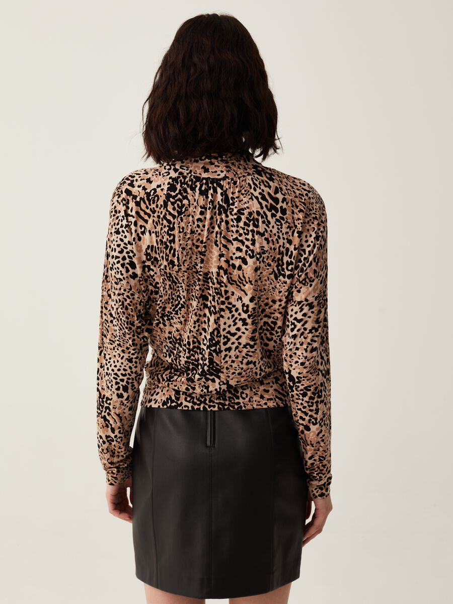 T-shirt a maniche lunghe stampa animalier_2