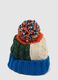Cappello da bambino multicolor con pon pon_3