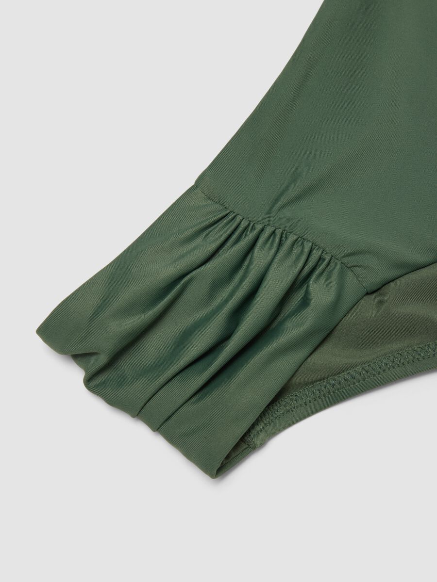 Green stretch swim briefs with side ruching_5