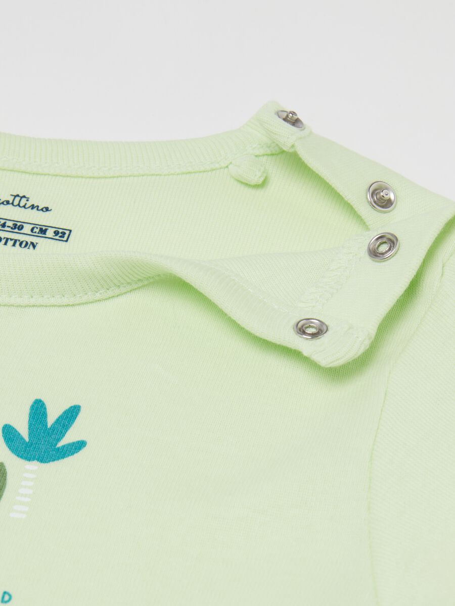 Two-pack organic cotton vests with dinosaurs print_2