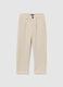Boys' beige regular fit trousers_0