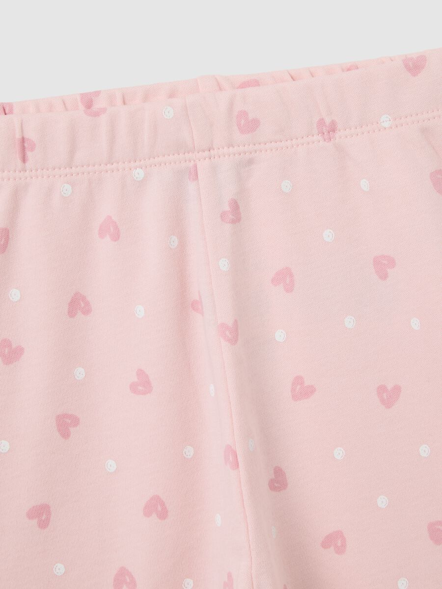 Girls' pink pyjamas in pure cotton with regular fit and print_3