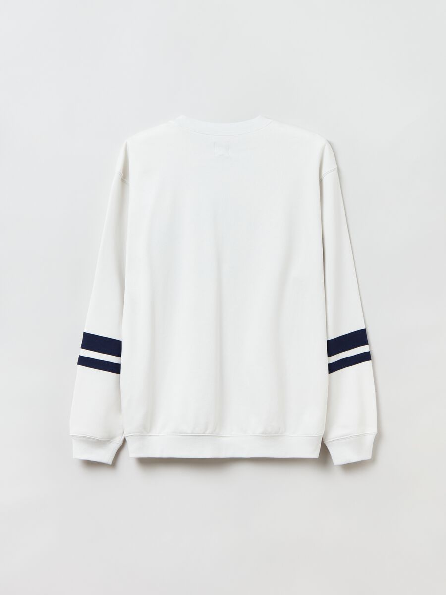 Sweatshirt with logo embroidery and contrasting bands_3