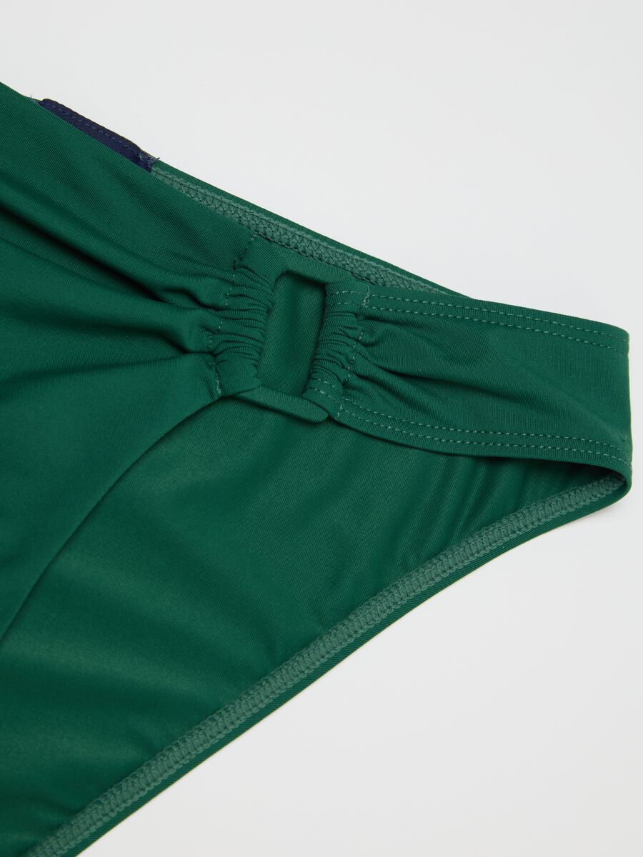 Women’s briefs in green stretch fabric with bow detail_5