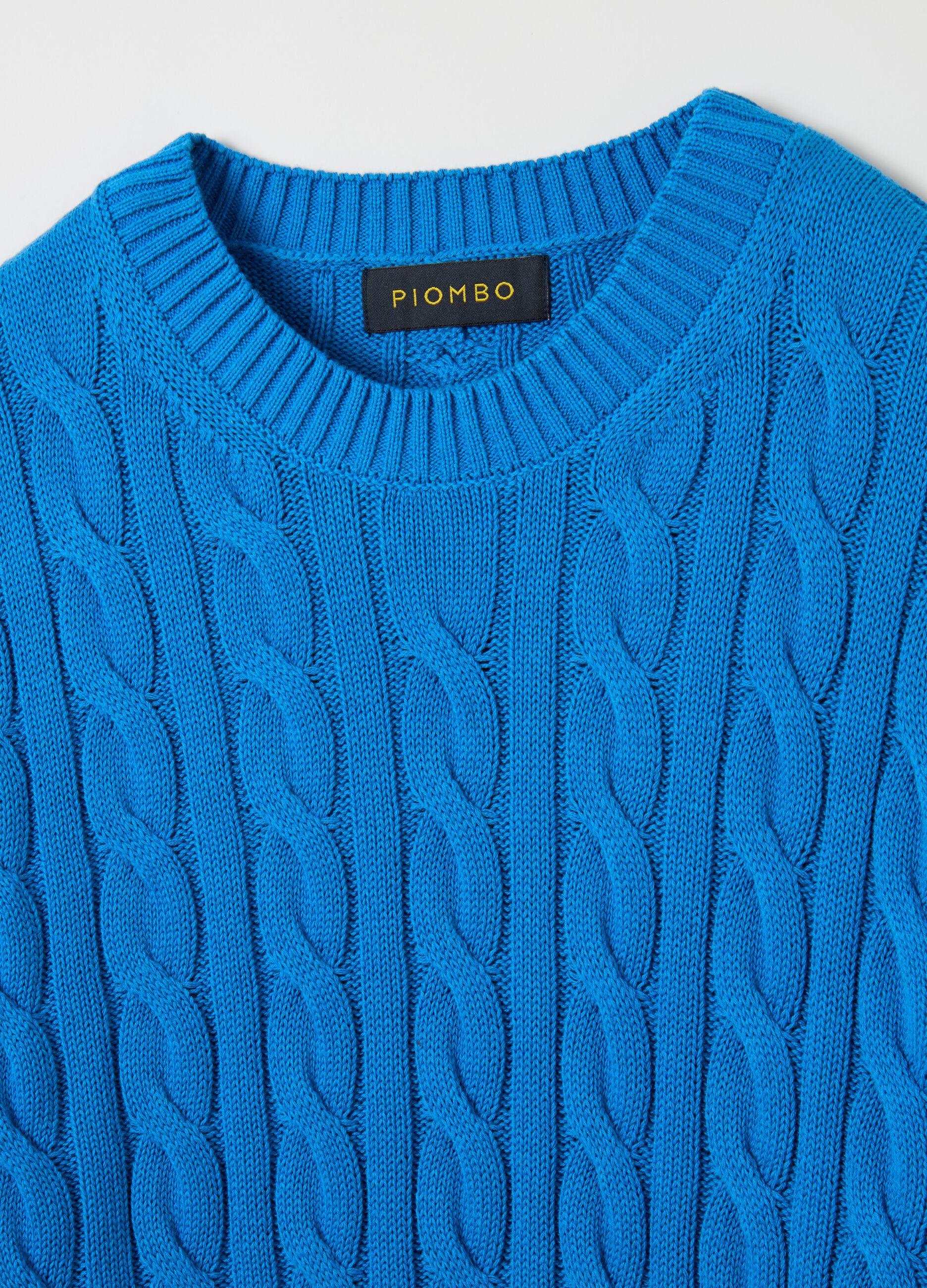 Pullover with cable-knit design