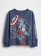 Blue cotton long sleeve shirt Captain America_0