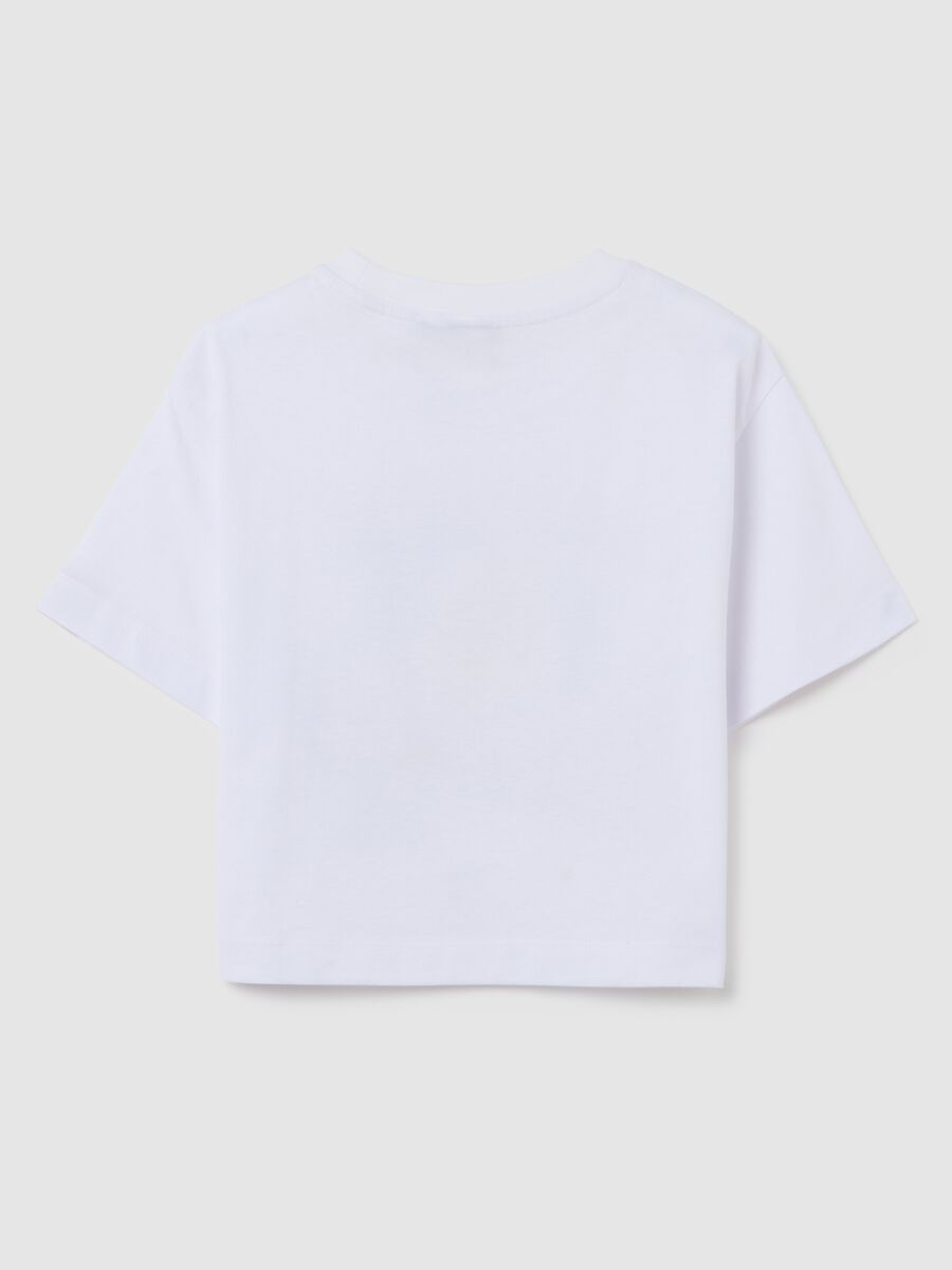 T-shirt da ragazze in puro cotone bianca regular fit con stampa NBA Los Angeles Lakers_4