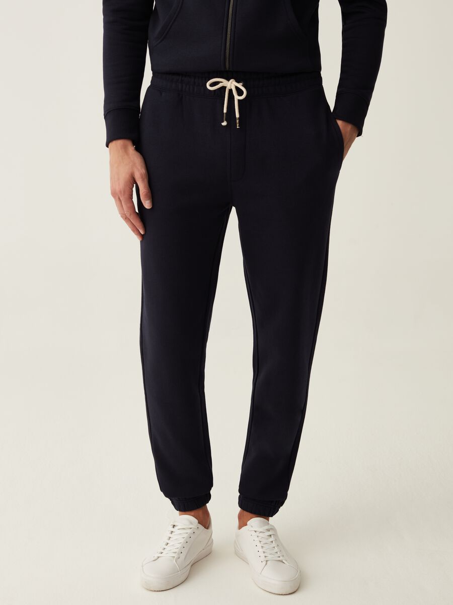 Joggers in felpa con coulisse_1