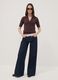 Brown viscose-blend polo jumper, regular fit_1