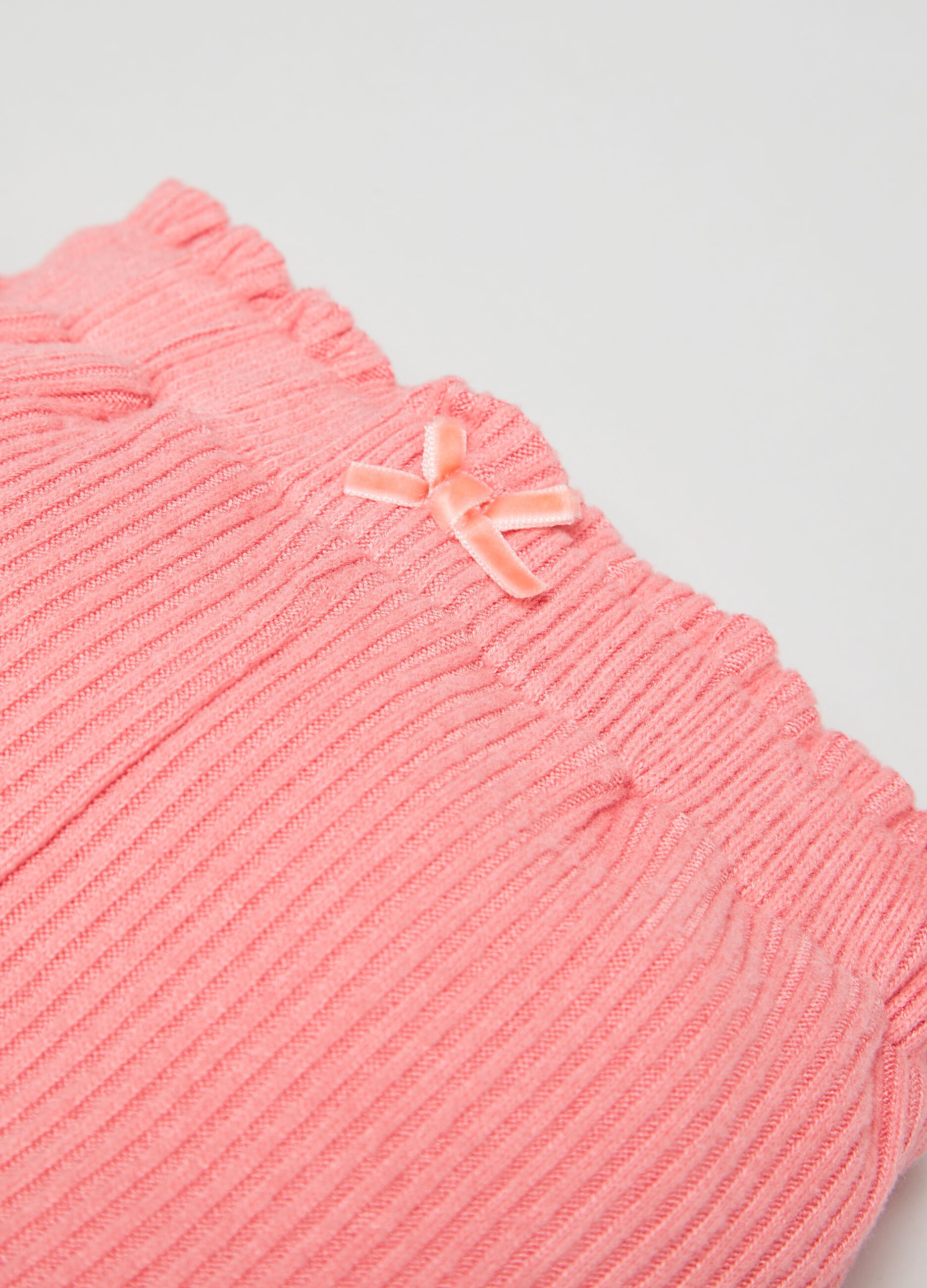 Leggings a costine con fiocchetto_2