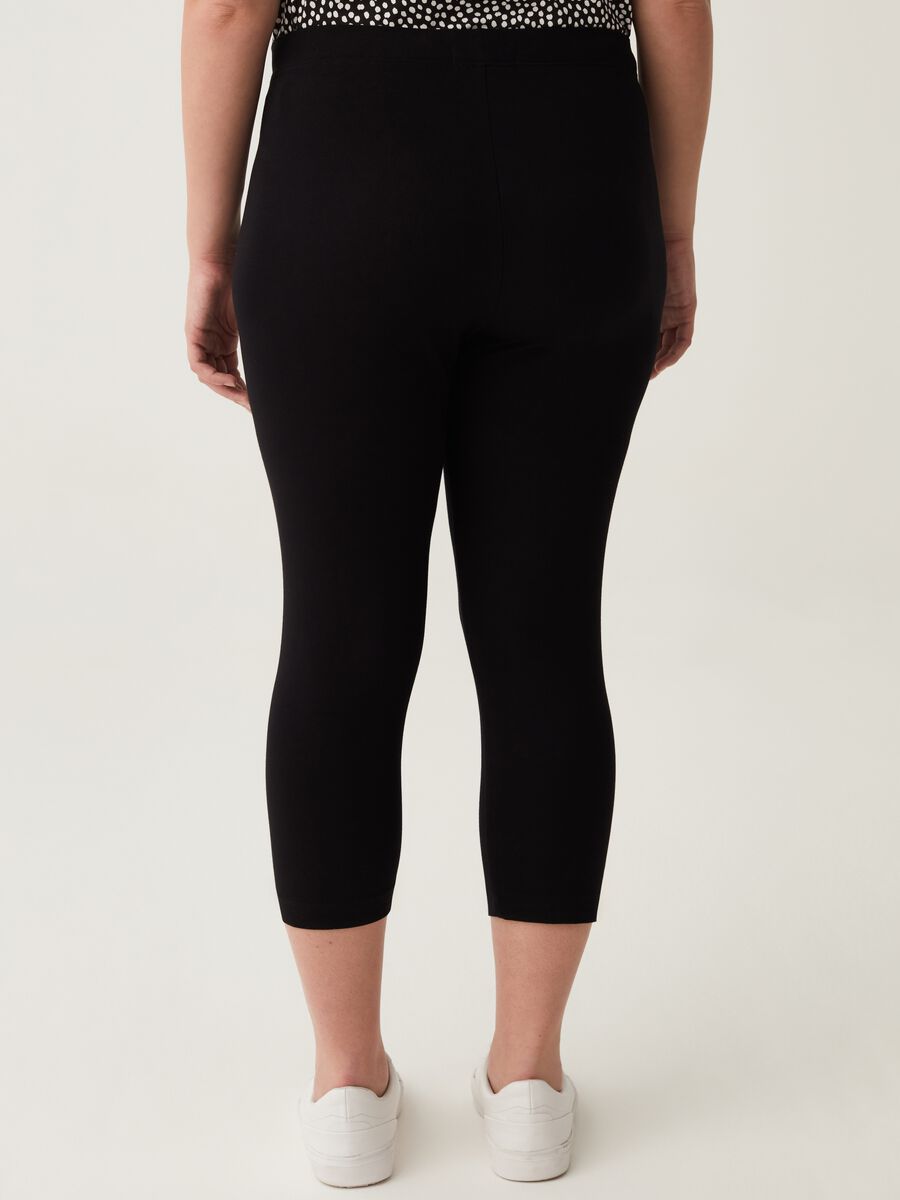 Leggings cropped in cotone stretch Curvy_2