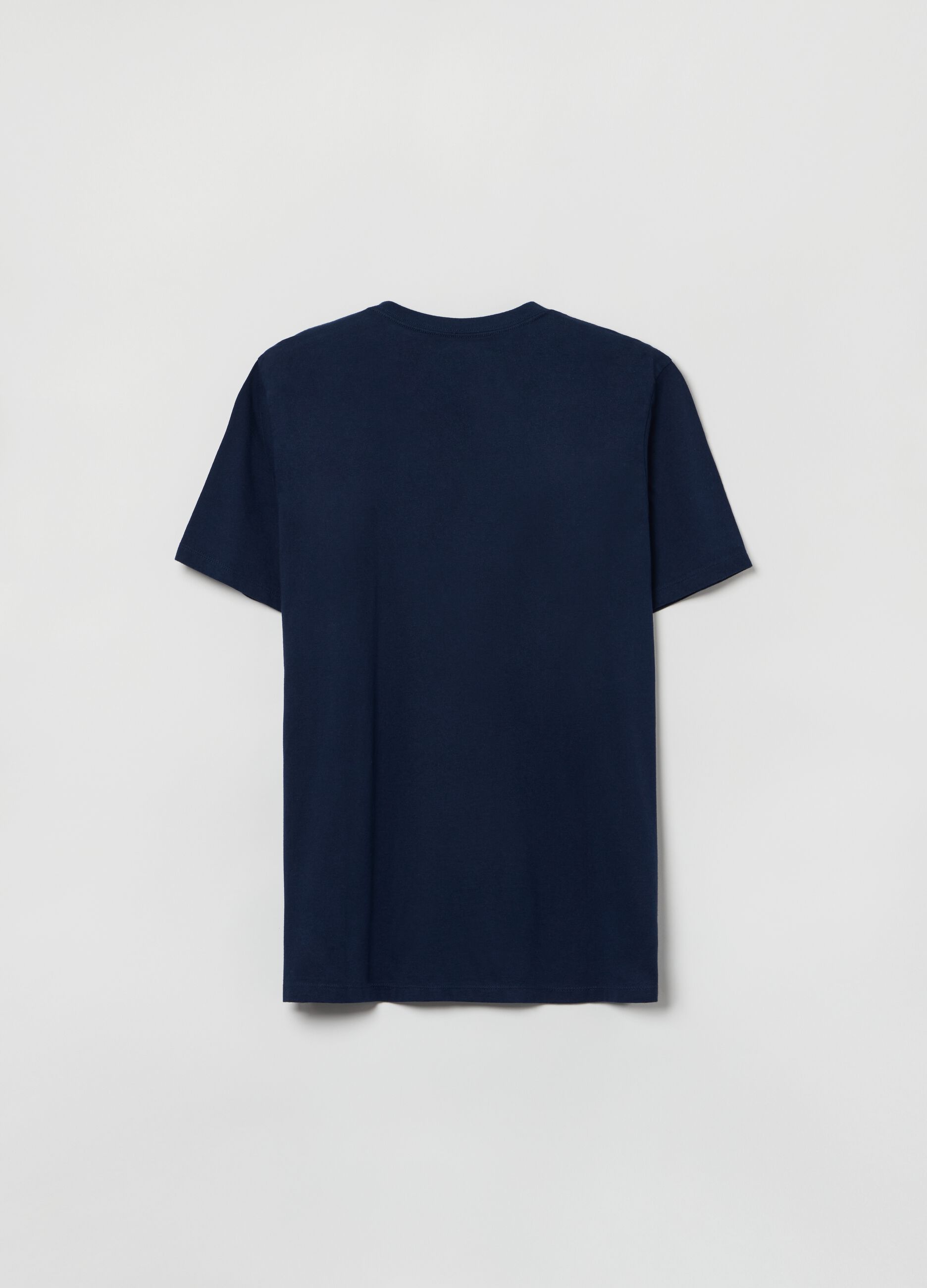 T-shirt in cotone scollo a V