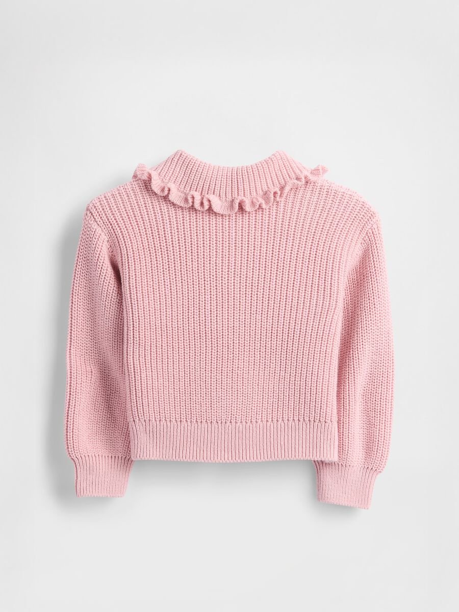 Cardigan rosa in cotone_1