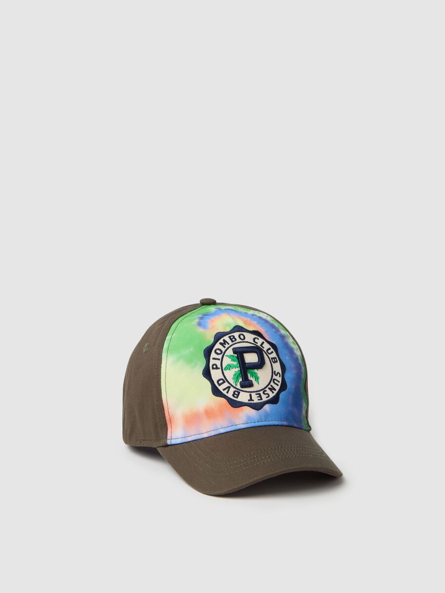 Tie-dye baseball cap with logo embroidery_0