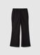 Black stretch regular fit trousers_4