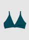 Green triangle bikini top in stretch fabric with shaping effect_4