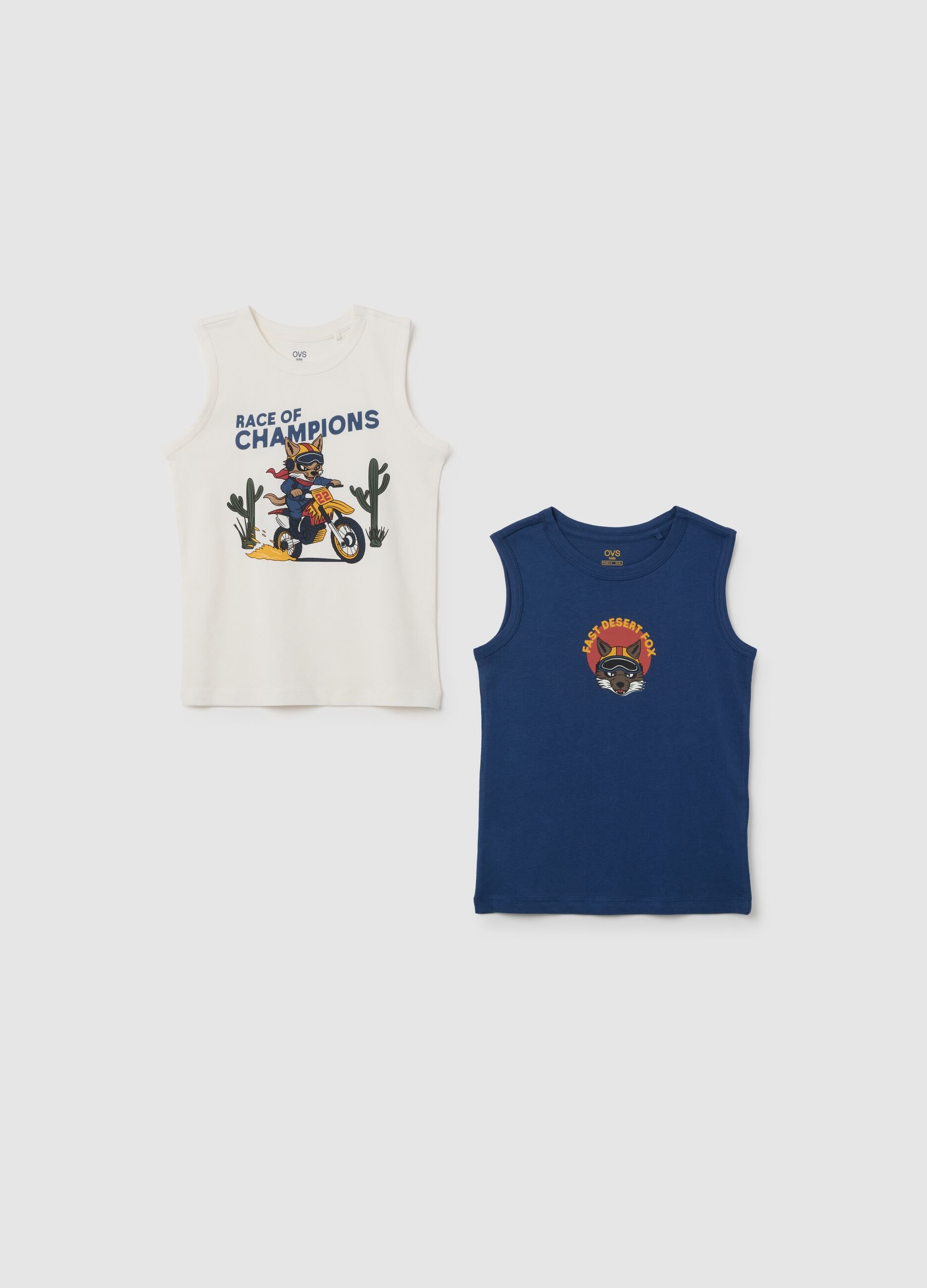 Canotte da bambino in puro cotone multicolor regular fit con stampe