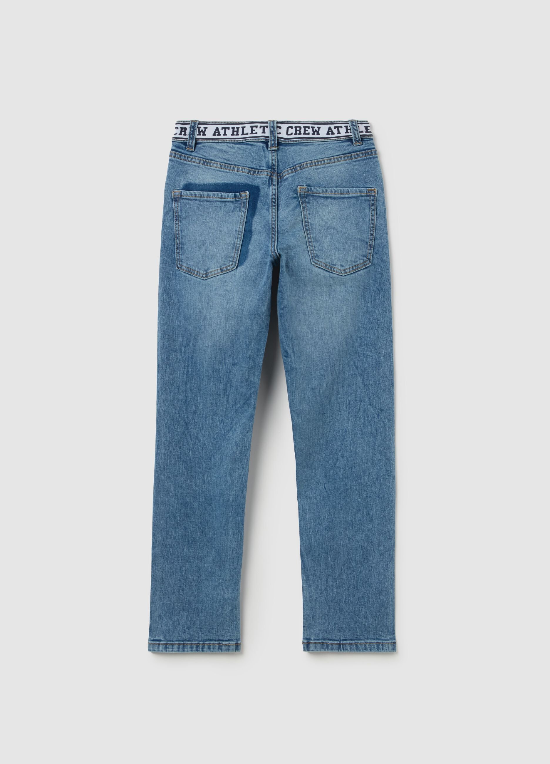 Regular-fit jeans with "Athletic Crew" detail