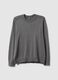 Grey crew-neck pure cotton sweater regular fit_4