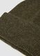 Berretto marrone khaki in tessuto elasticizzato_1