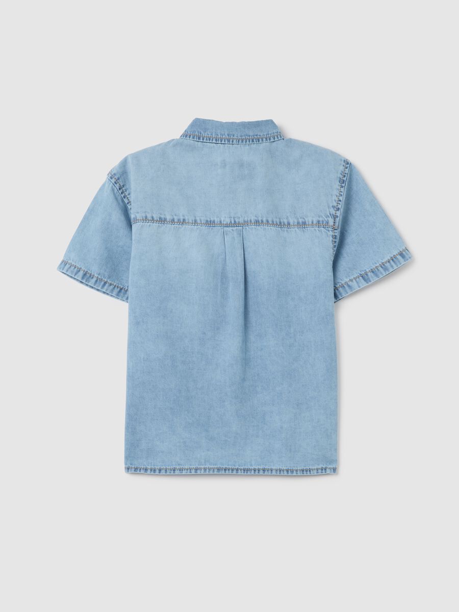OVS Kids Short Sleeve Denim Shirt for Boys_1