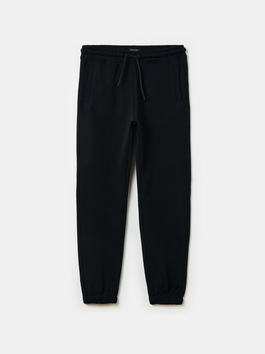 Essential joggers in 100% organic cotton with drawstring_0