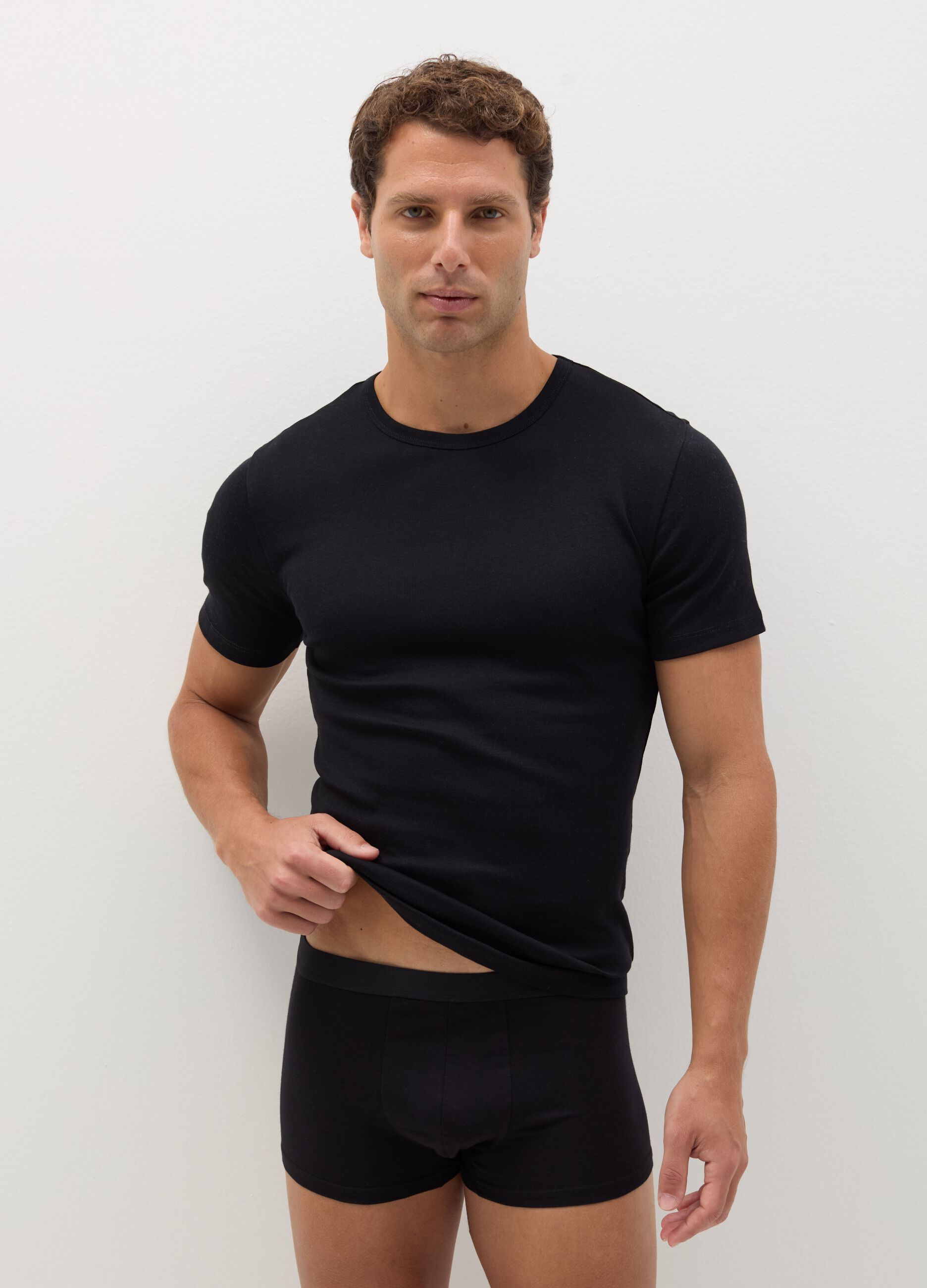 Three-pack boxer shorts in stretch organic cotton